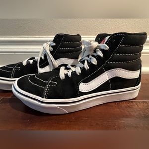 Vans Black and White High-Top Sneakers